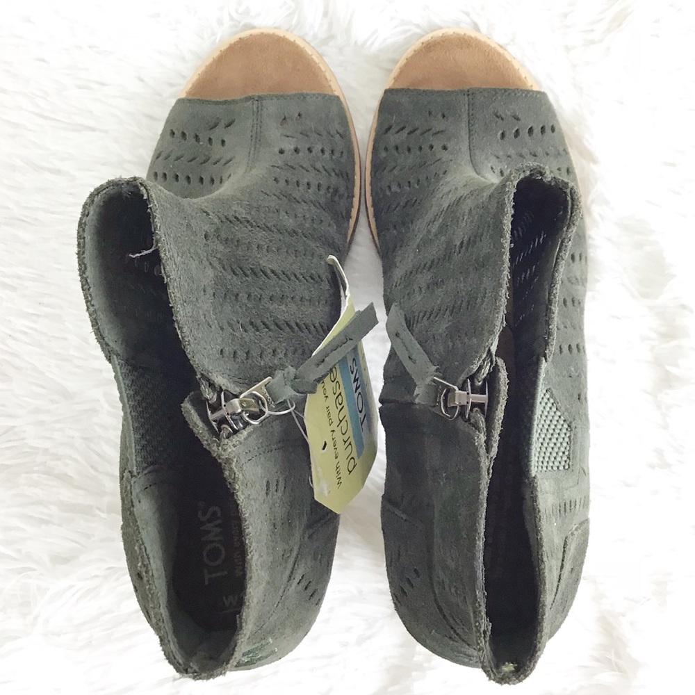 NWT Toms forest suede Majorca bootie sz 10 - Picture 2 of 8
